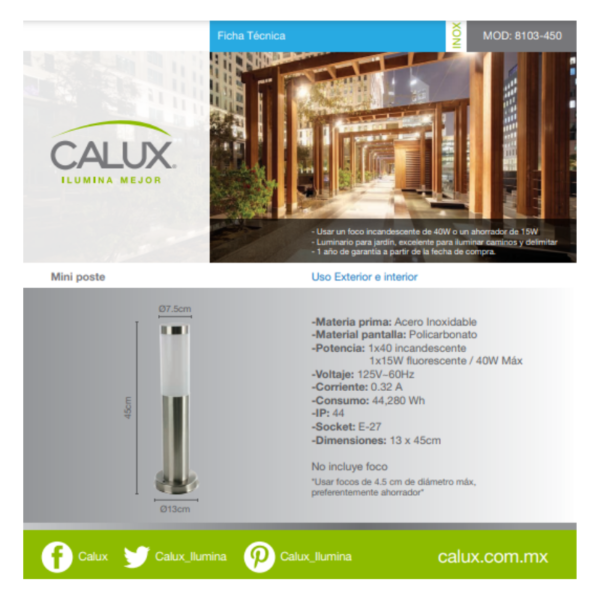 17 MINI POSTE / CALUX / 8103-450